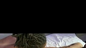 Chubby mature brunette's huge pussy lips gush from monster cock domination!