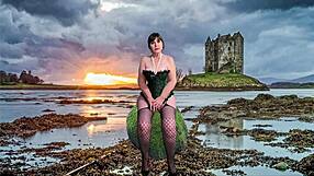 granny carmen rides highlander cock missionary till creamy orgasm close-up.