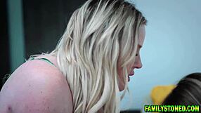 stepmom jenna starr and melody marks ride lucky stepson joshua lewis in wild threesome