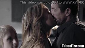 stepdaughter discovers stepmom and stepdad craving her young body for threesome