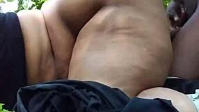 I slut out big booty wife doggystyle rough forest fuck