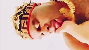 bareback interracial gay dude rides big black cock while licking toes and soles in hot pov foot fetish action