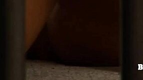 Busty lesbian slave bound tight masturbates to femdom orgasm punishment!