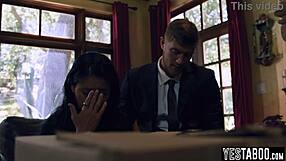 young stud's fat cock revives sad asian milf stepmom's horny cravings