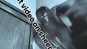 horny oiled bodybuilder masturbates huge black cock closeup doggystyle sneak peek