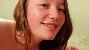 British 18yo screams suck my rim fuck hard creampie inside!!