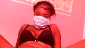 queensandy fingers shaved wet pussy hard with dildo to massive orgasm on webcam