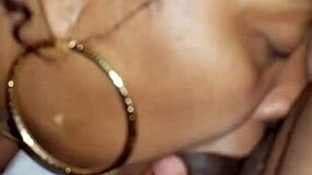 a gorgeous black milf craves her man's thick dick and heavy balls for sloppy blowjob action