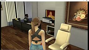 mommy watches old black bull stretch milf pussy while cuckold sims 4 game plays on