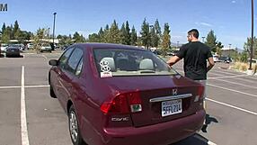 victoria white's petite shaved pussy stretched wide by monster cock outdoors