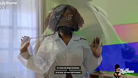 big ass ebony doctor visits patient bends over for anal creampie doggystyle pussy pounding in hospital