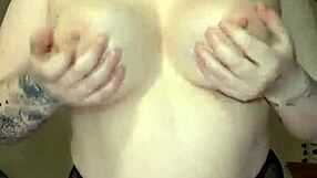 Chubby Slut Strips then Rips Clothes for BBC Dildo Squirt