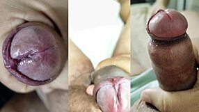 small foreskin cock spurts loads while nerd gf masturbates her tight pussy and small tits