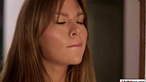 lesbian milf neighbor fists young shaved pussy