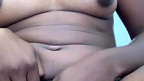 hey check out this ebony babe riding her dildo solo