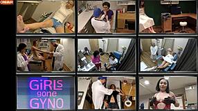 Perverted Doctor Fingers Aria Nicole's Hairy Pussy Close!