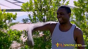 Swinger Husband Convinces Wife to Suck Group Cocks on Camera