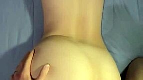 roommate bends babe over dorm bed for sideways pussy pounding cowgirl riding