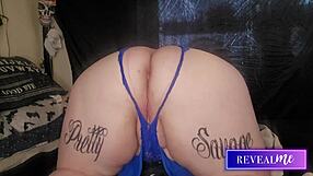 Curvy BBW Revealme Rams Double Vibrators Deep in Ass and Pussy