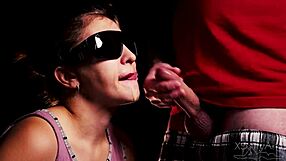 Think blindfolded girlfriend can taste friend's big cock right?