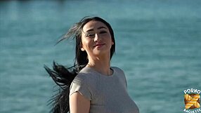 French Didi Brunette Pounds Two Massive Cocks in MMF Threesome