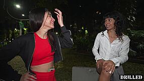 public pickup slut lets me ass fuck her in threesome