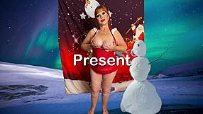 cocksucking granny carmen deepthroats pov in homemade christmas special with her mature croatian curves