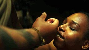 Hot ebony couple beastnkitty rip clothes for nonstop doggystyle creampie pounding