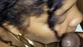 a gorgeous black milf craves her man's thick dick and heavy balls for sloppy blowjob action