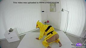 vr nicole love fucks her tight pussy with pokemon dildo!