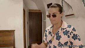 Lumi Ray's shaved pussy devoured then banged hard by monster cock cowgirl