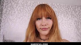 heart pounding as slim redhead wynn rider's ass gets fucked gaping in lingerie