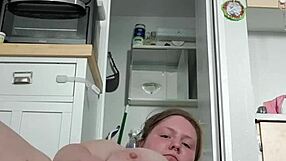 BBW Amateur Winces Pulling Huge Plug In and Out