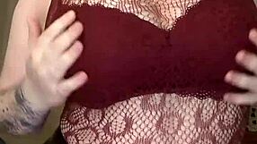 Chubby Slut Strips then Rips Clothes for BBC Dildo Squirt