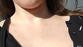 Kelly Kendricks Bares Massive Cleavage Smoking in Bright Sunlight