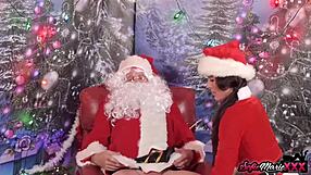 hey sofie marie milf rides santa's huge cock cowgirl style