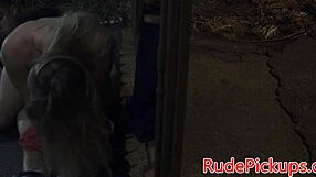 Stranded Amateur Teen 18+ Bent Over and Roughfucked Outside!