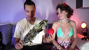 milf teacher strips big tits in ps4 game losing to student cock