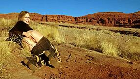 my big-ass blonde slave rebel rhyder's asshole gets whipped then rough fucked atm in outdoor usa dirt piss bdsm