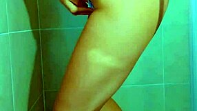 COLLEGE BABE'S BRAZILIAN THONG SHOWER TEASE WET PUSSY MASTURBATE ORGASM