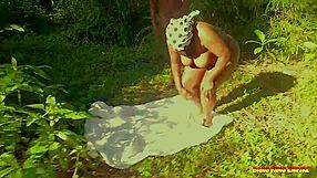 naughty ex-girlfriend bent over outdoor bush fucked doggystyle by bbc monster cock deepthroat cumshot