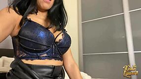 kira queen parts her legs flashing big clit and tits while buzzing vibrator on pussy