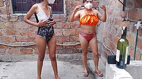 Wanna watch whores bathe sensual touching tits vaginas country house?