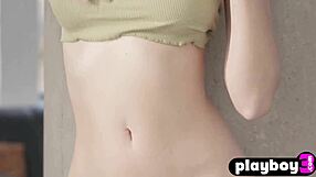 check out lana lane stripping slow ripping clothes off her big natural tits and posing her shaved pussy