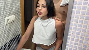 Fat 46yo stepdad caresses hair then rams thick cock in my ass mom works!