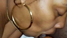 a gorgeous black milf craves her man's thick dick and heavy balls for sloppy blowjob action