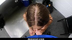 penelope kay bent over fucked hard by loss prevention guard in shop interrogation