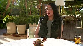 French Didi Brunette Pounds Two Massive Cocks in MMF Threesome