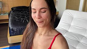 POV Drilling Pretty Colombian Brunette's Tight Ass with Monster Cock Deep and Hard