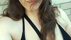 Kelly Kendricks Bares Massive Cleavage Smoking in Bright Sunlight